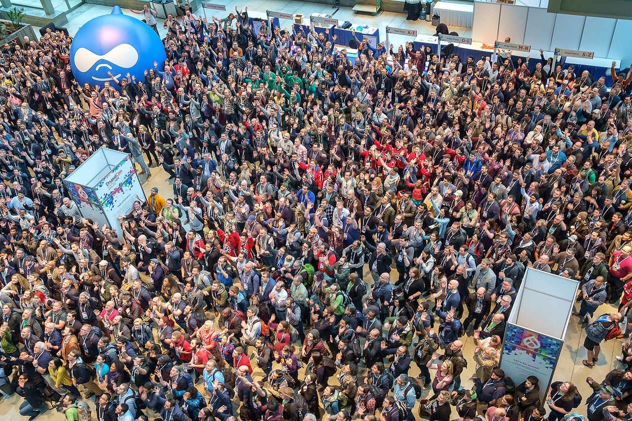 A group photo taken at DrupalCon Seattle in 2019.
